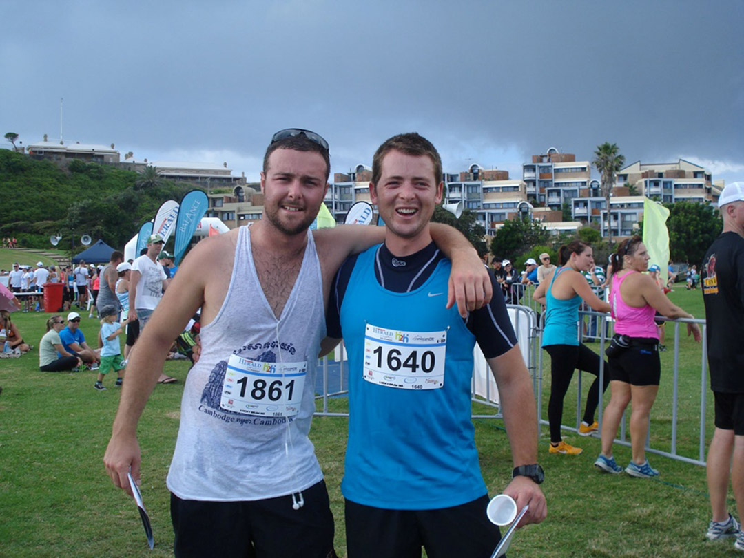Kurt Moroney and a Mate finish Hill-to-Harbour Charity Run Newcastle