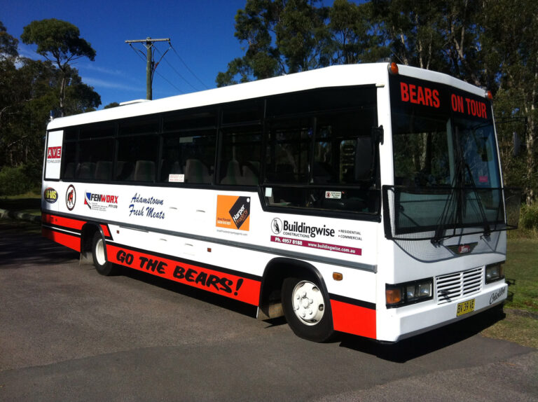 Buildingwise Sponsors Kotara Bears Bus, Newcastle, 2014. Go The Bears!