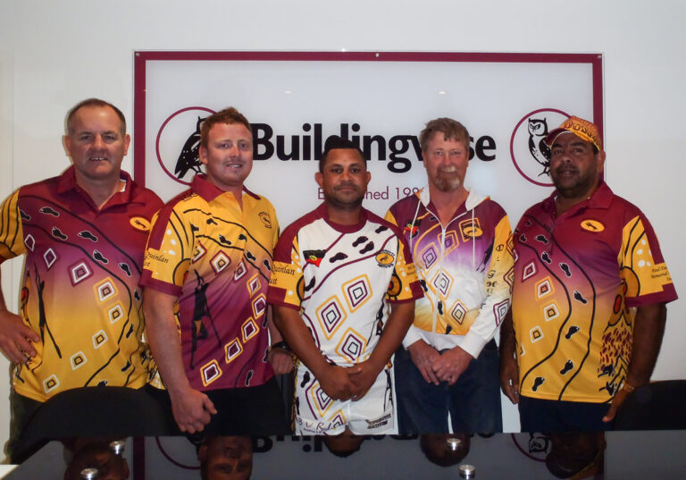 Dunghutti Natives Team Outfits - Buildingwise Sponsored Aboriginal Designed Sporting Kits