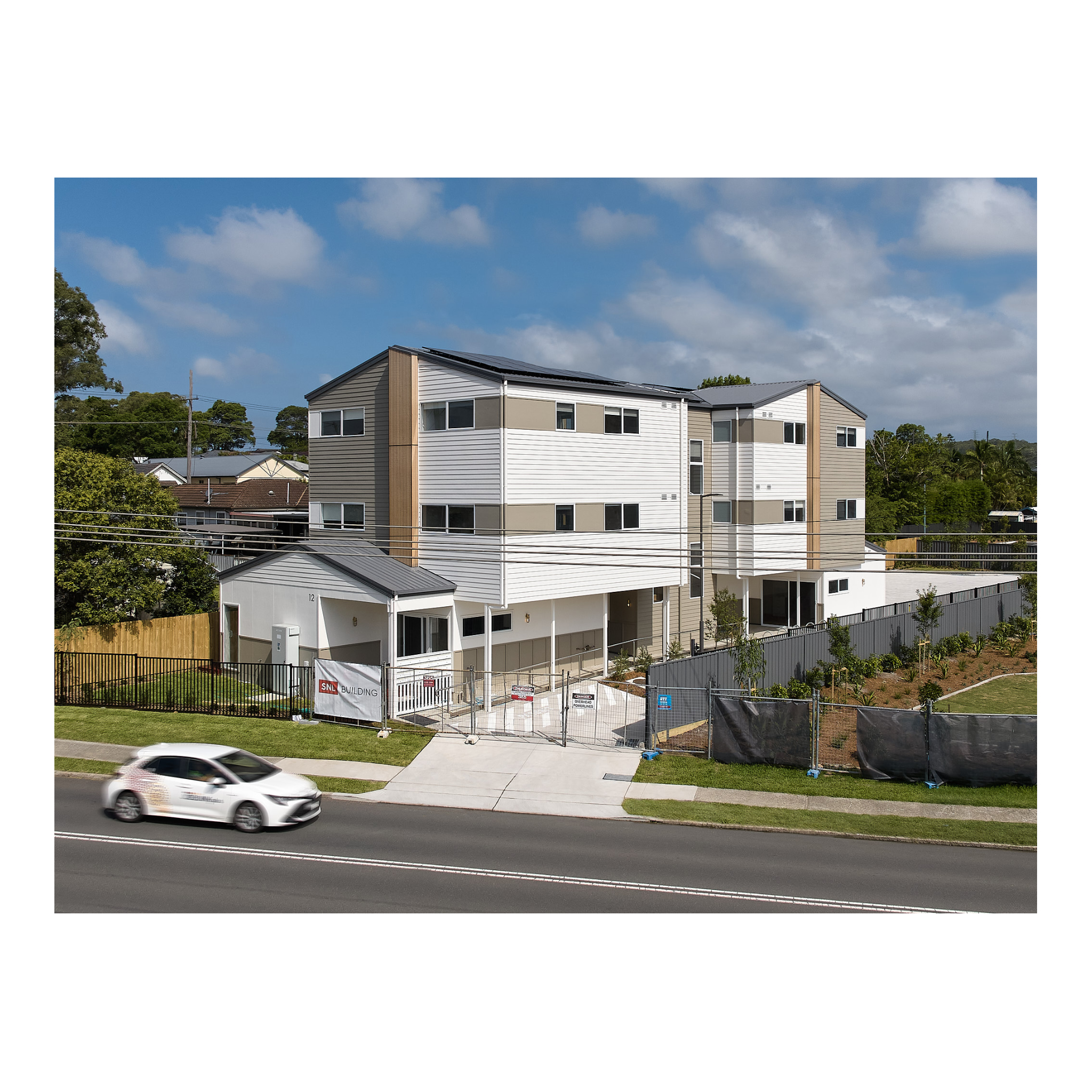 Aerial view, 2 boarding houses, 1 large building, street viewpoint, Construction Certificate (CC), Class 1b, Buildingwise Private Certifiers Newcastle