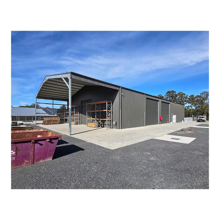 Newly certified industrial storage shed and workshop, Kempsey NSW, certified by Buildingwise Certifiers